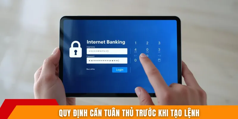 Quy định cần tuân thủ trước khi tạo lệnh